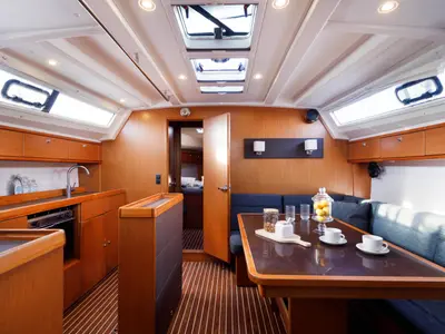 Salon of Alexaster, a Bavaria Cruiser 46 sailboat at Municipal Unit of Rhodes, Greece