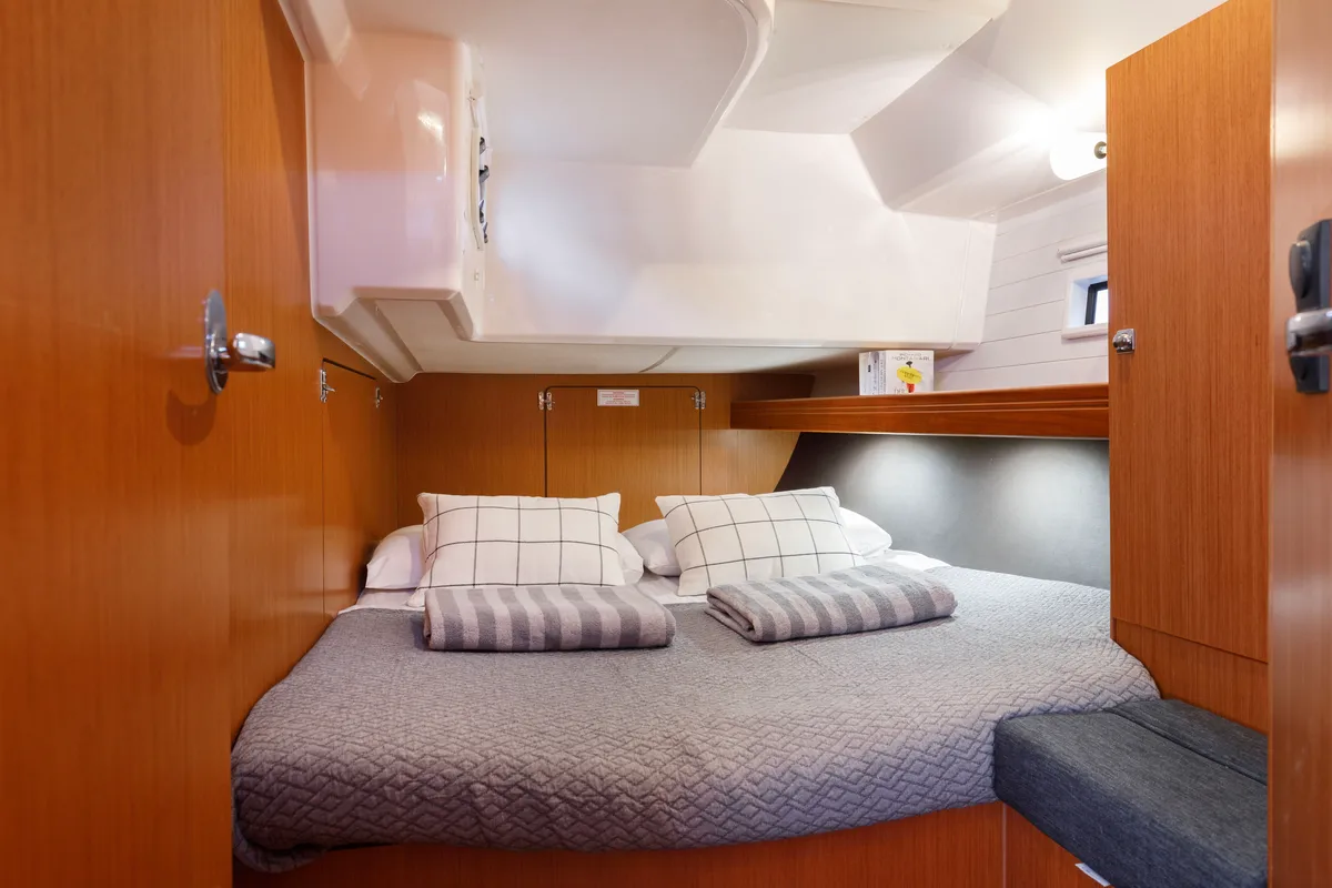 Cabin on Alexaster, a Bavaria Cruiser 46 sailboat at Municipal Unit of Rhodes, Greece