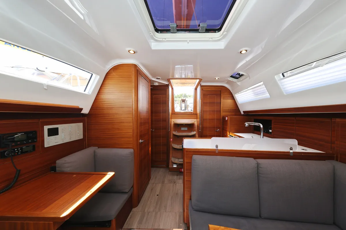 Salon of Estela, a Elan Impression 40.1 sailboat at Primošten, Croatia