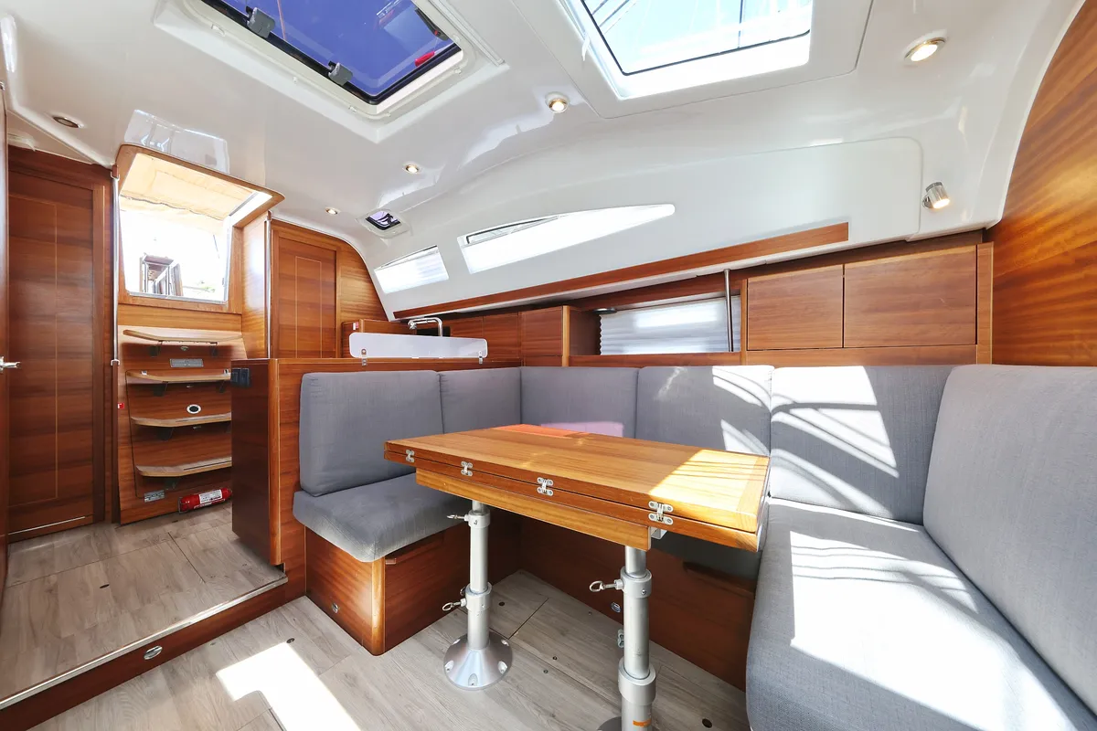 Salon of Estela, a Elan Impression 40.1 sailboat at Primošten, Croatia