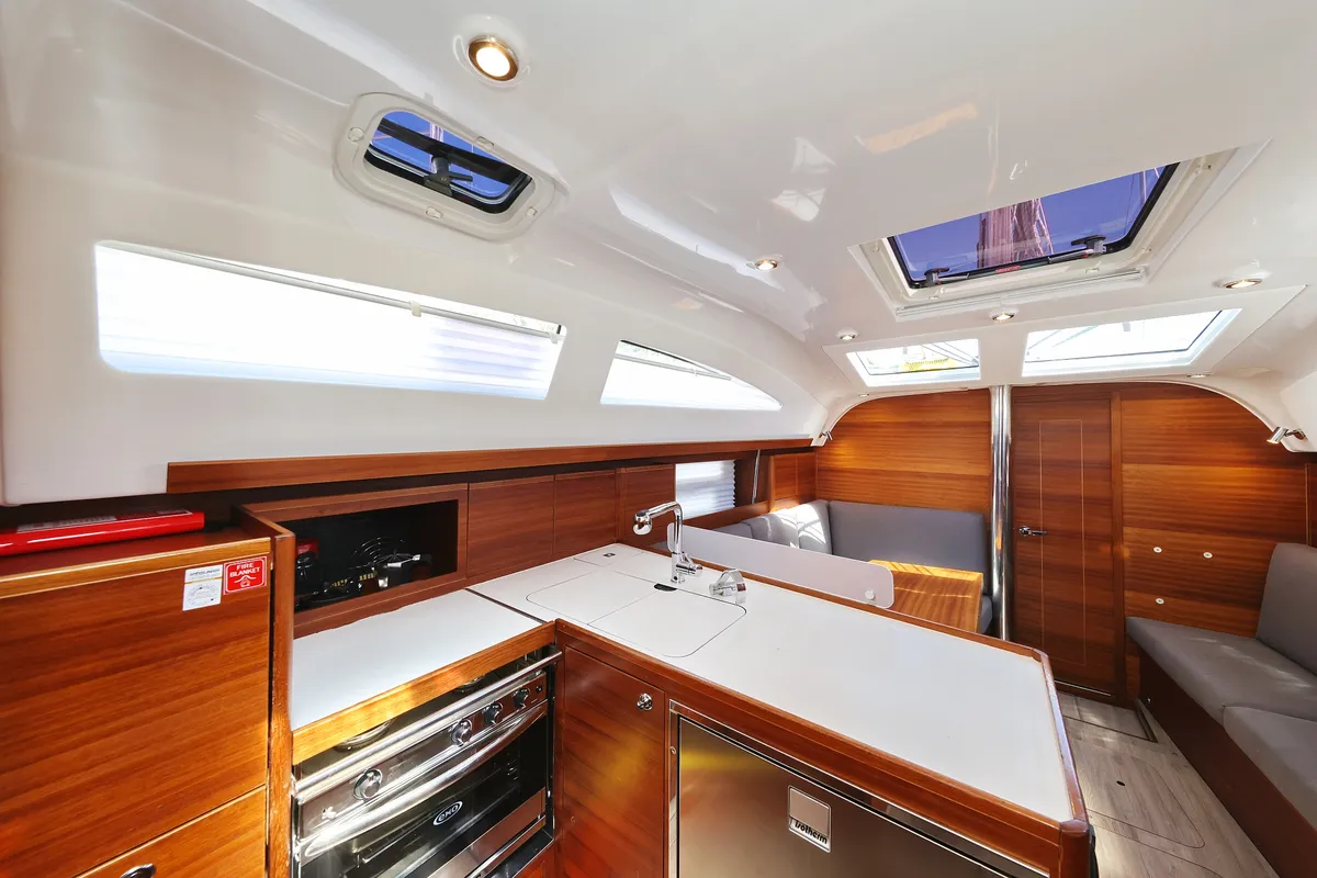 Galley of Estela, a Elan Impression 40.1 sailboat at Primošten, Croatia