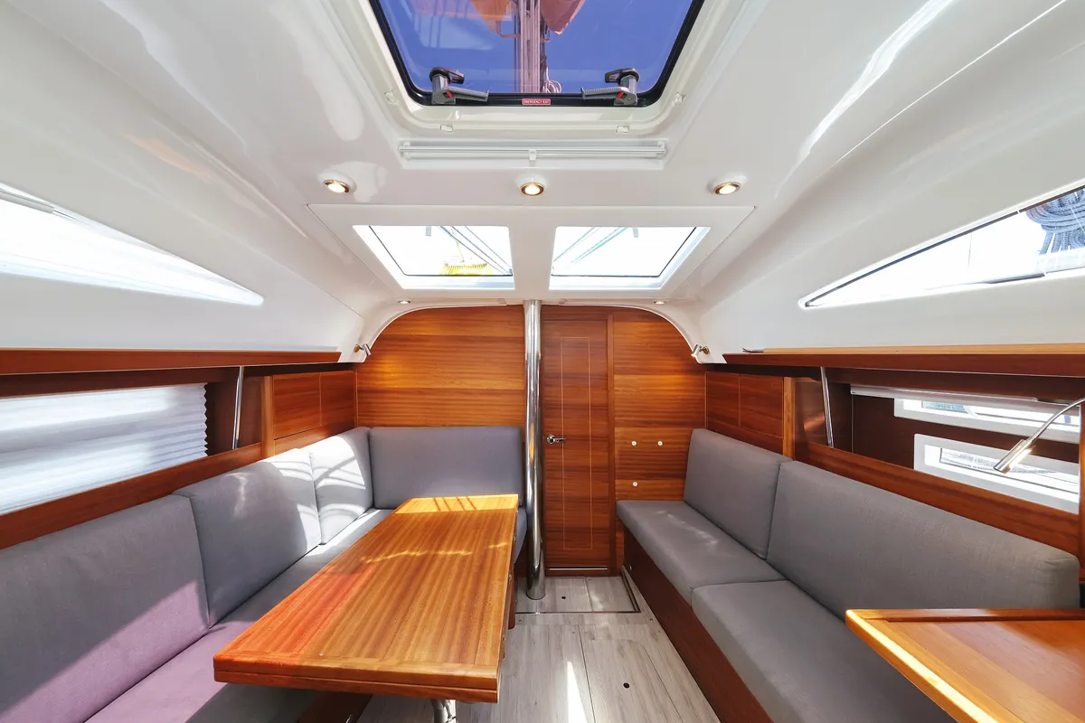 Salon of Estela, a Elan Impression 40.1 sailboat at Primošten, Croatia