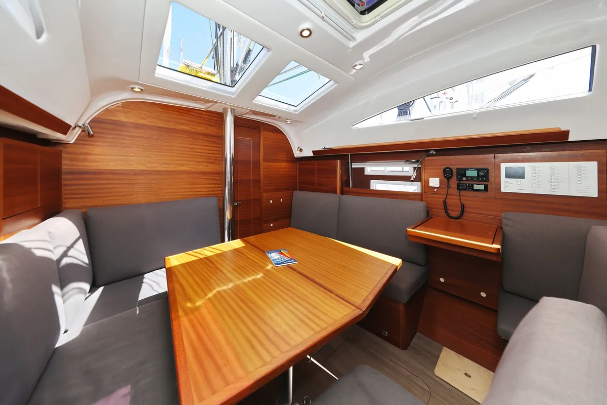 Salon of Estela, a Elan Impression 40.1 sailboat at Primošten, Croatia