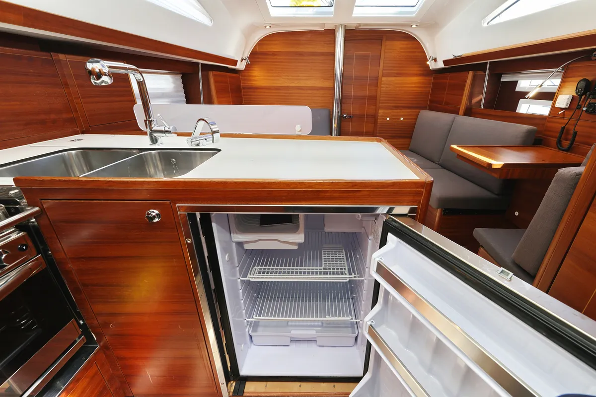 Galley of Estela, a Elan Impression 40.1 sailboat at Primošten, Croatia