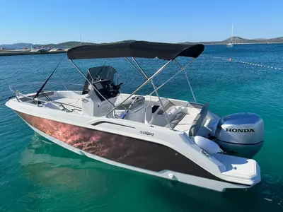 Exterior view of Salpa, a Salpa Sunsix motorboat at Grad Vodice, Croatia