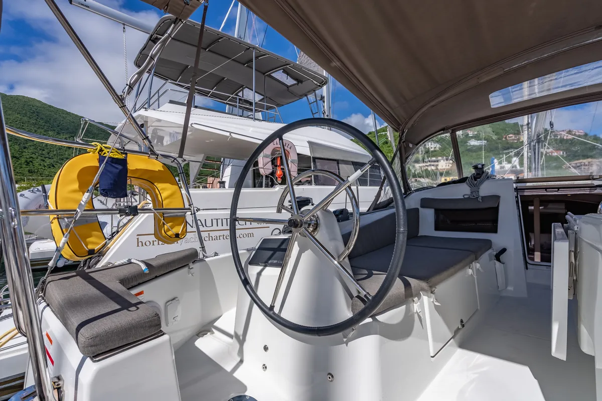 Easy Skanking, a Jeanneau Sun Odyssey 410 sailboat at Road Town, British Virgin Islands