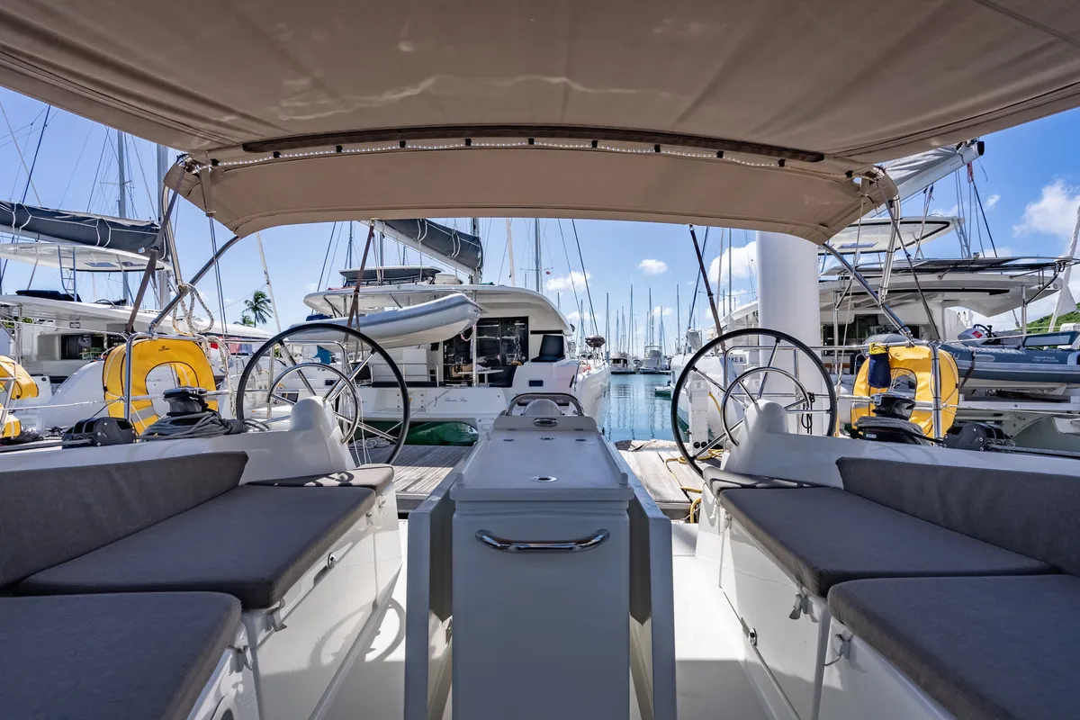 Easy Skanking, a Jeanneau Sun Odyssey 410 sailboat at Road Town, British Virgin Islands