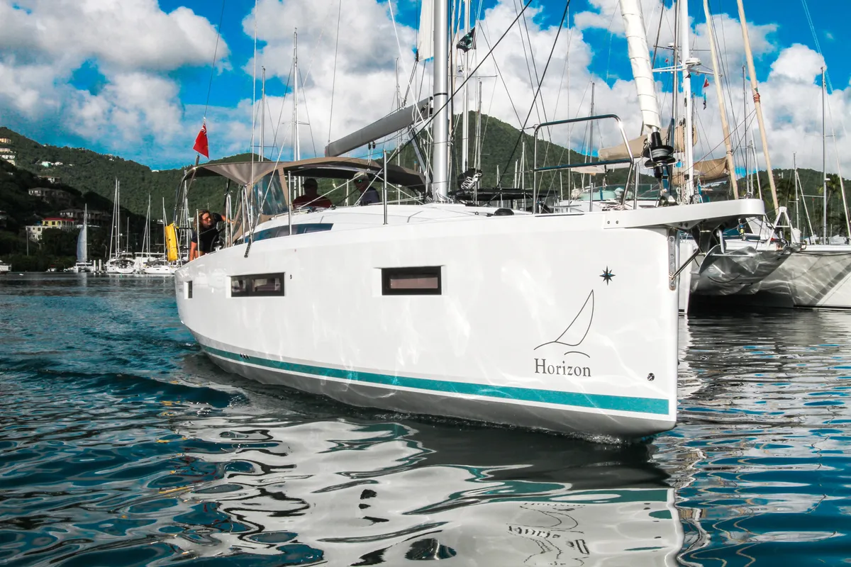 Easy Skanking, a Jeanneau Sun Odyssey 410 sailboat at Road Town, British Virgin Islands