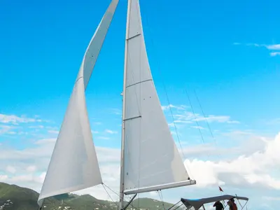 Easy Skanking, a Jeanneau Sun Odyssey 410 sailboat at Road Town, British Virgin Islands