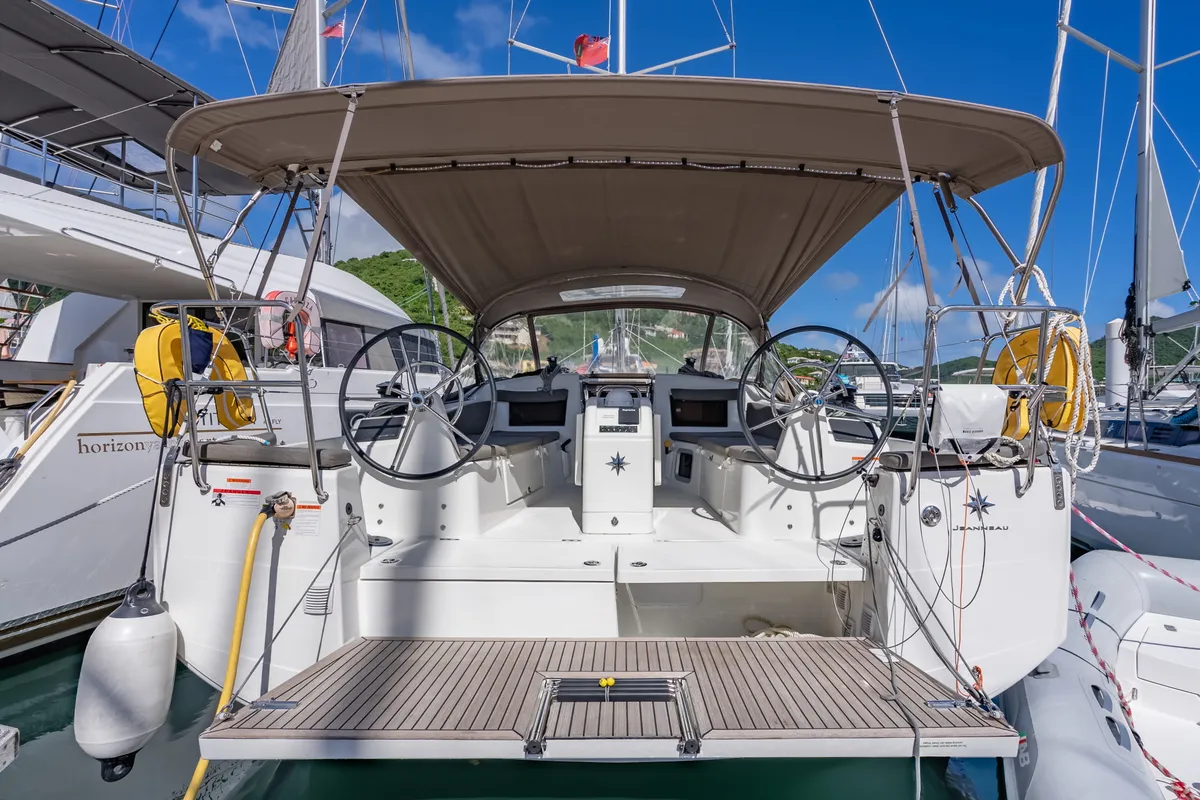 Easy Skanking, a Jeanneau Sun Odyssey 410 sailboat at Road Town, British Virgin Islands