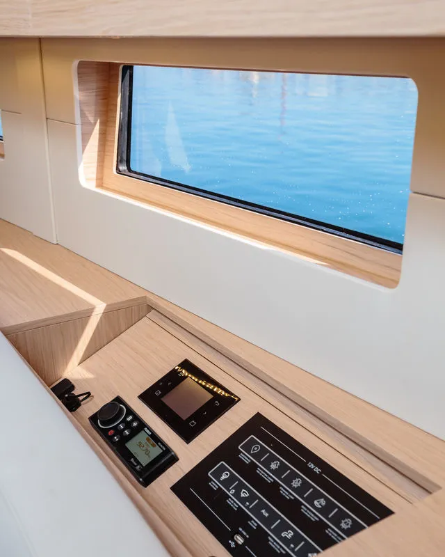 Cockpit of Utopia, a Beneteau Oceanis 46.1 sailboat at Volos, Greece