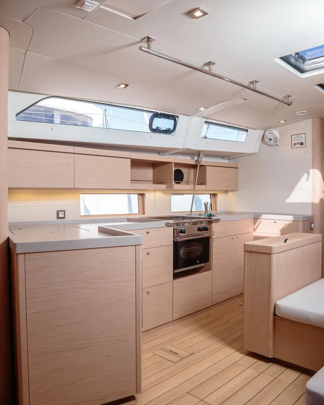 Galley of Utopia, a Beneteau Oceanis 46.1 sailboat at Volos, Greece