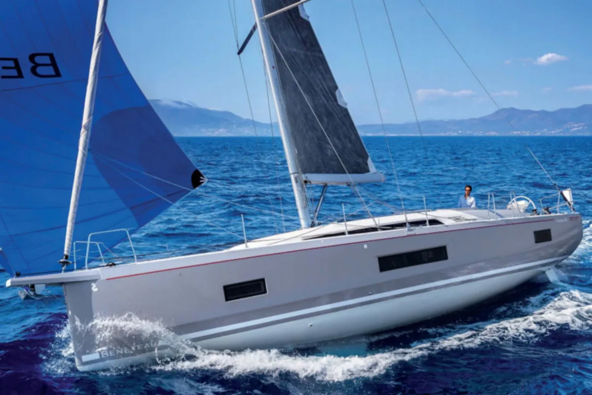 Exterior view of Utopia, a Beneteau Oceanis 46.1 sailboat at Volos, Greece