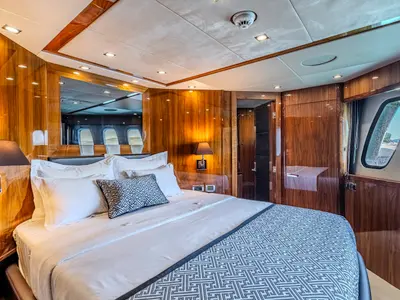 Cabin on Arago, a Sunseeker Yacht 34M motor yacht at Grad Trogir, Croatia