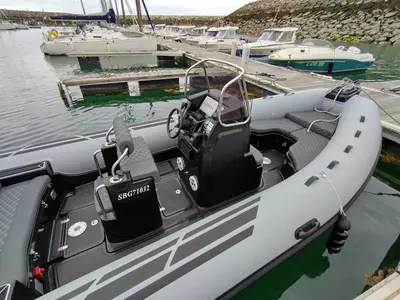 Chouchou, a 3D Tender Patrol 655 motorboat at Saint-Cast-le-Guildo, France