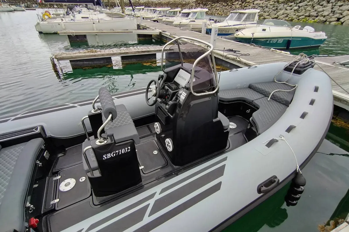 Chouchou, a 3D Tender Patrol 655 motorboat at Saint-Cast-le-Guildo, France