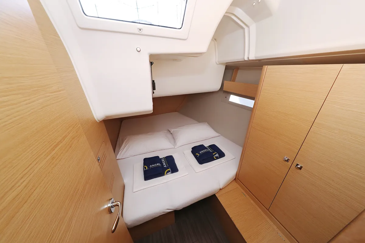 Cabin on Belle Epoque, a Dufour 412 GL sailboat at Grad Biograd na Moru, Croatia