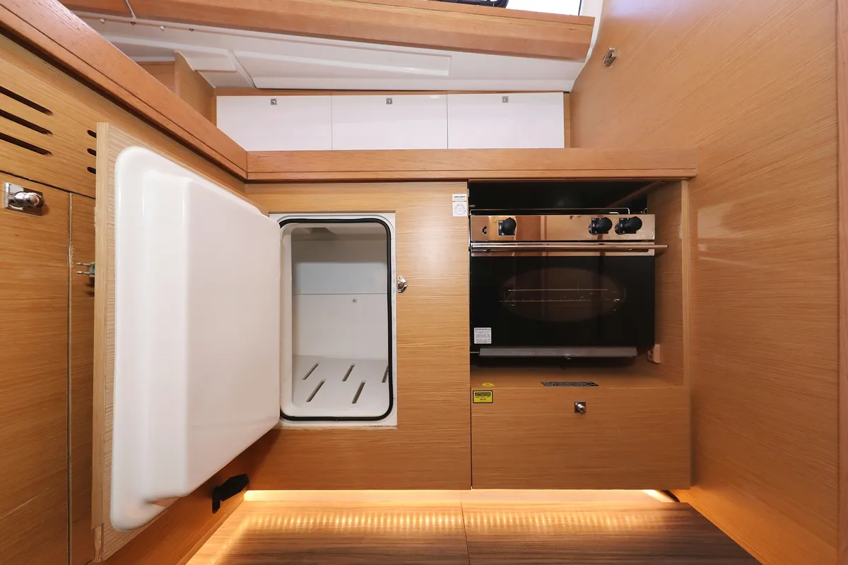Galley of Belle Epoque, a Dufour 412 GL sailboat at Grad Biograd na Moru, Croatia