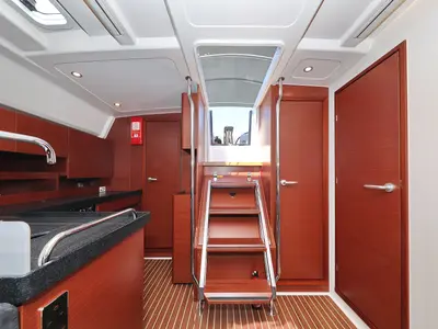 Salon of Janka, a Hanse 458 sailboat at Dubrovnik, Croatia