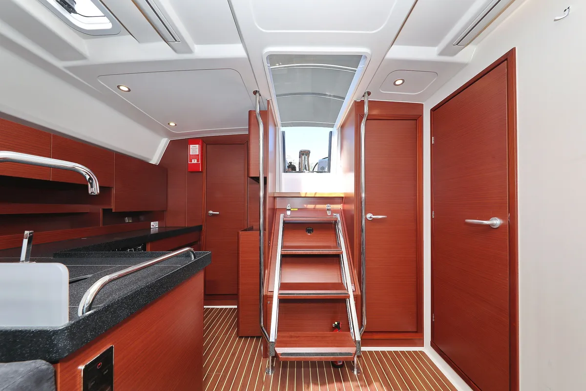 Salon of Janka, a Hanse 458 sailboat at Dubrovnik, Croatia