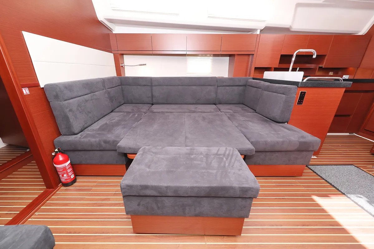 Salon of Janka, a Hanse 458 sailboat at Dubrovnik, Croatia
