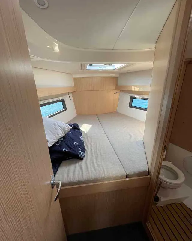Cabin on Selene, a Bavaria C38 sailboat at Murter, Croatia