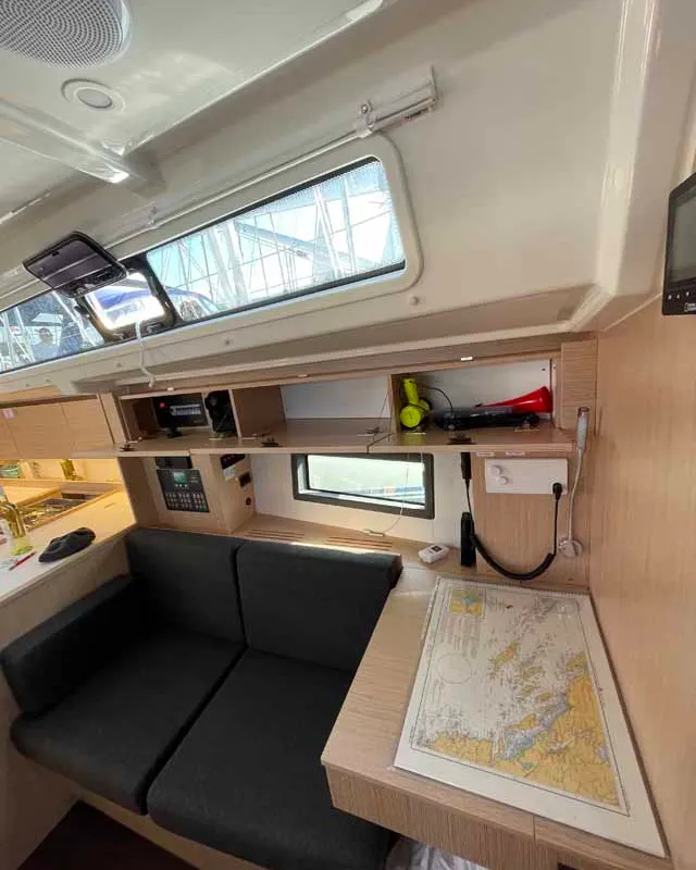 Salon of Selene, a Bavaria C38 sailboat at Murter, Croatia
