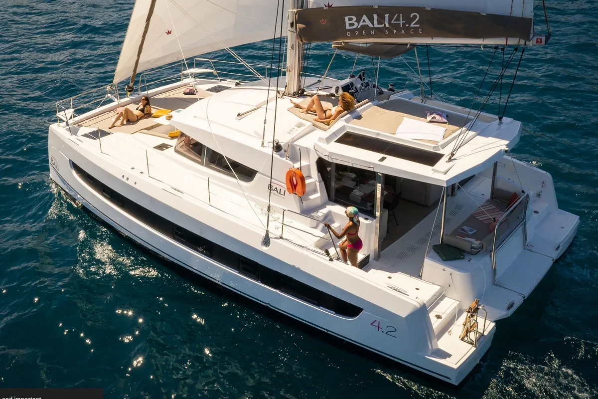 Knot So Fast, a Bali 4.2 catamaran at Volos Municipality, Greece
