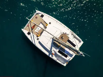 Knot So Fast, a Bali 4.2 catamaran at Volos Municipality, Greece