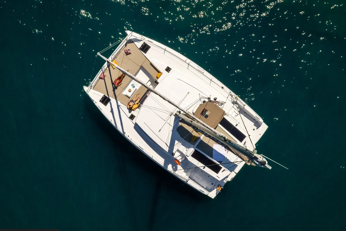 Knot So Fast, a Bali 4.2 catamaran at Volos Municipality, Greece