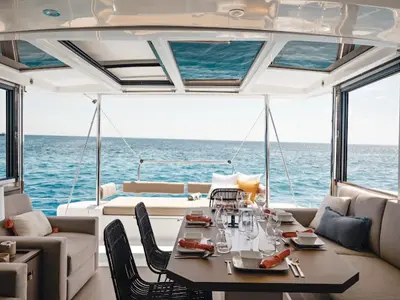 Knot So Fast, a Bali 4.2 catamaran at Volos Municipality, Greece