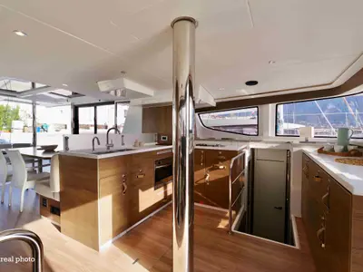 Galley of Monia, a Bali 4.6 catamaran at Castellammare di Stabia, Italy