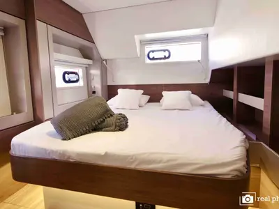 Cabin on Monia, a Bali 4.6 catamaran at Castellammare di Stabia, Italy