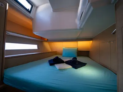 Cabin on Pontika, a Dufour 470 sailboat at Fethiye, Turkey