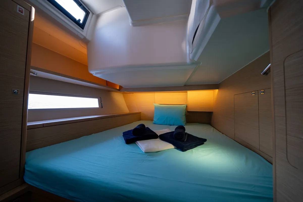 Cabin on Pontika, a Dufour 470 sailboat at Fethiye, Turkey