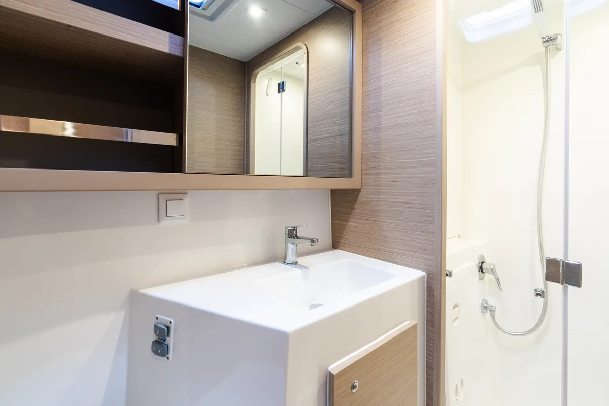 Head on Sirius - Comfort Line, a Lagoon 42 catamaran at Castellammare del Golfo, Italy