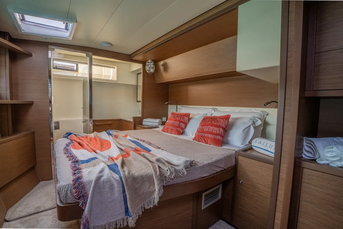 Cabin on Fico - Premium line , a Lagoon 52F catamaran at Tonnarella, Italy