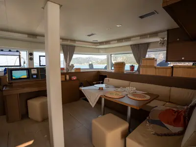 Salon of Fico - Premium line , a Lagoon 52F catamaran at Tonnarella, Italy