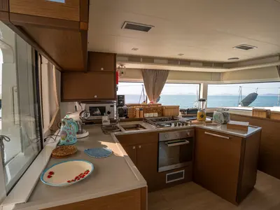 Galley of Fico - Premium line , a Lagoon 52F catamaran at Tonnarella, Italy