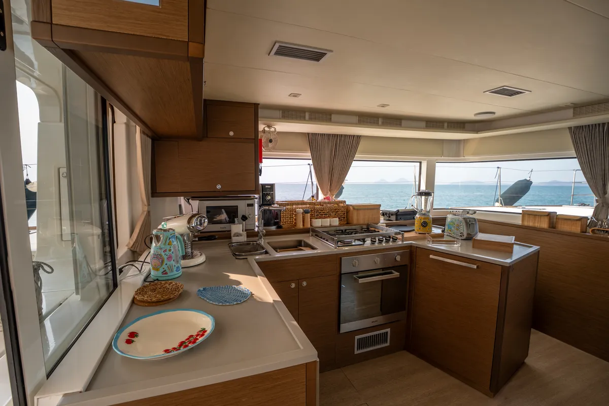Galley of Fico - Premium line , a Lagoon 52F catamaran at Tonnarella, Italy