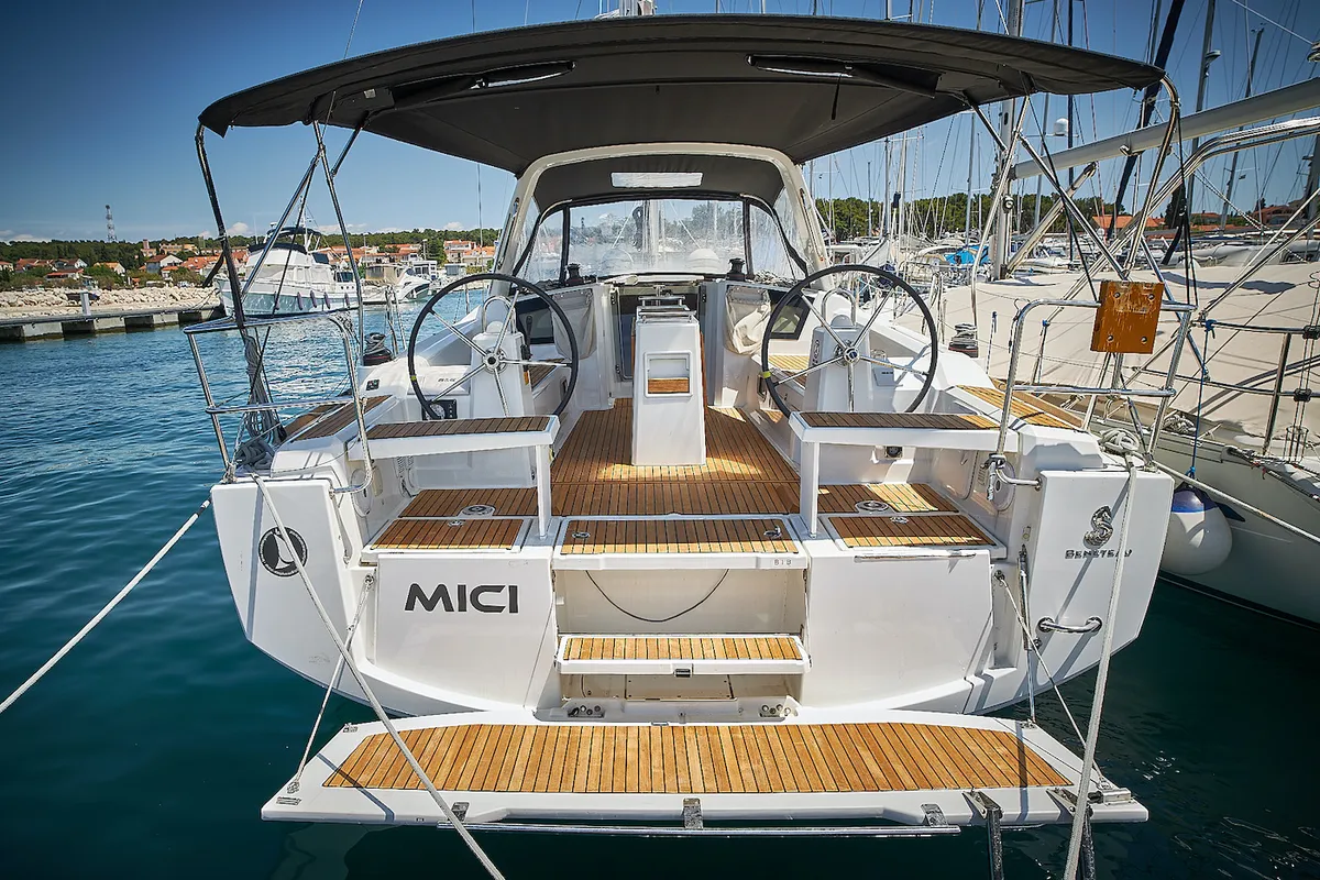 Mici, a Beneteau Oceanis 38.1 sailboat at Grad Biograd na Moru, Croatia