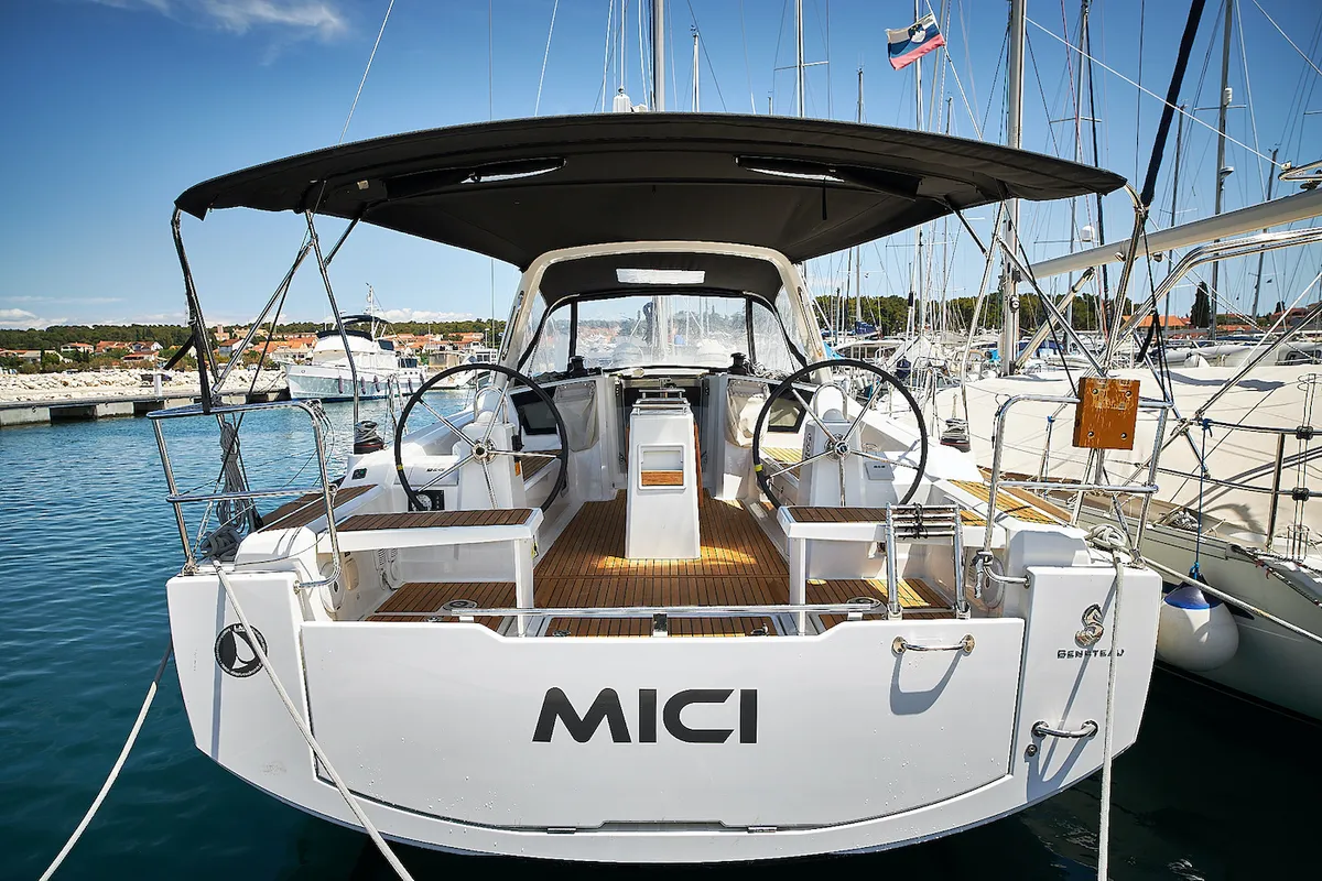 Mici, a Beneteau Oceanis 38.1 sailboat at Grad Biograd na Moru, Croatia