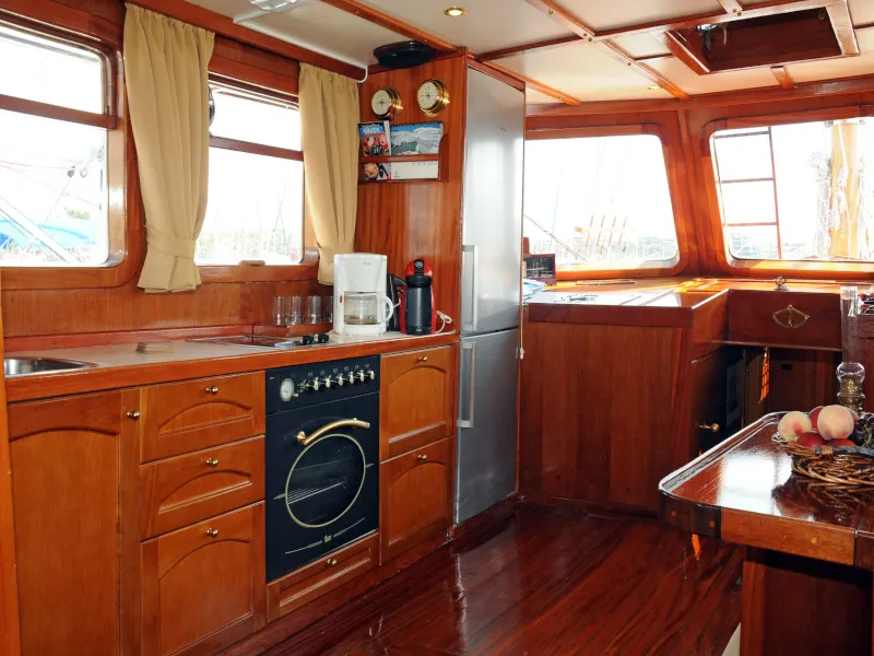 Galley of Aegeas, a Gulet Motor sailer sailboat at Athens, Greece