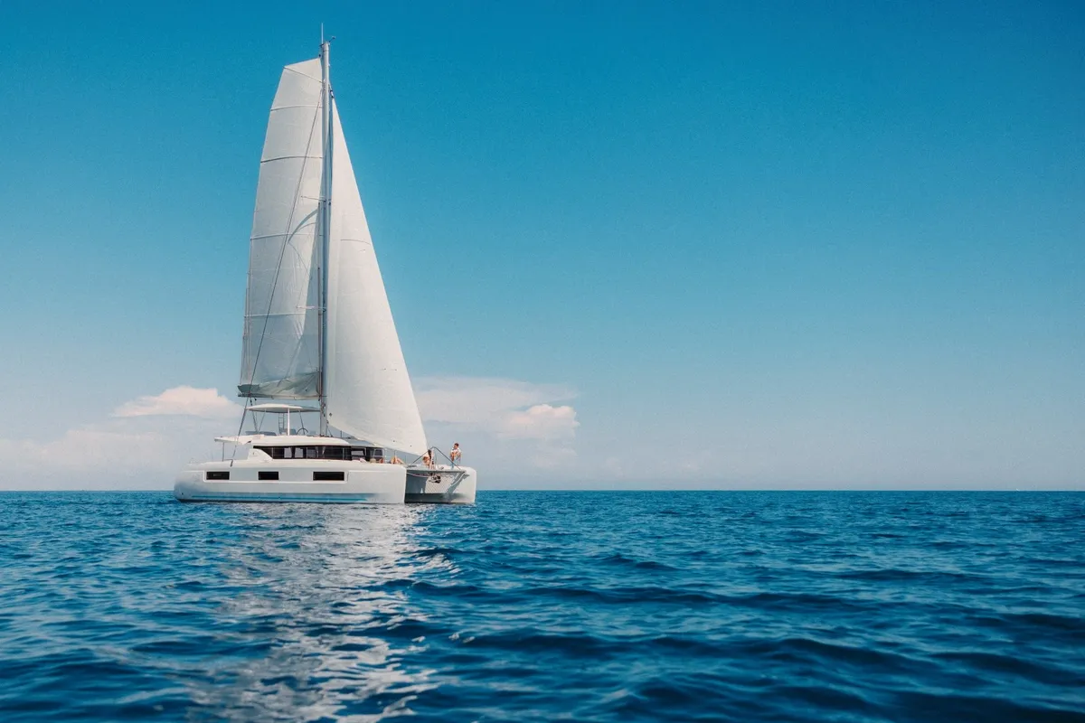 Vanesa, a Lagoon 46 Iconic catamaran at Roche Caiman, Seychelles