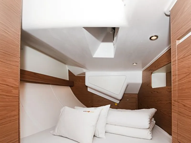 Cabin on Mojito, a Elan Impression 50 sailboat at Zadar, Croatia