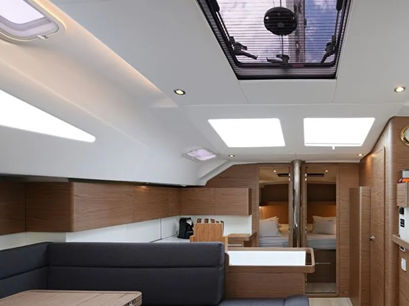 Salon of Mojito, a Elan Impression 50 sailboat at Zadar, Croatia