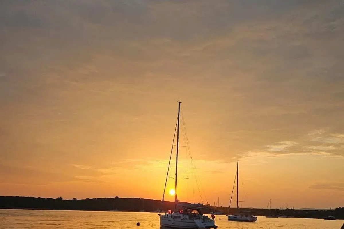 Exterior view of M&M, a Beneteau Oceanis 411 Celebration sailboat at Grad Omiš, Croatia
