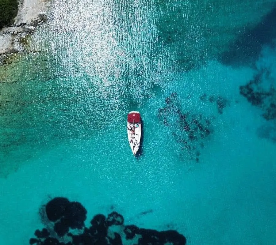 Exterior view of M&M, a Beneteau Oceanis 411 Celebration sailboat at Grad Omiš, Croatia