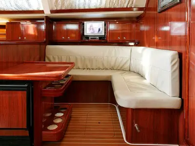 Salon of Alexandros II, a Ocean Star 56.1 sailboat at Athens, Greece