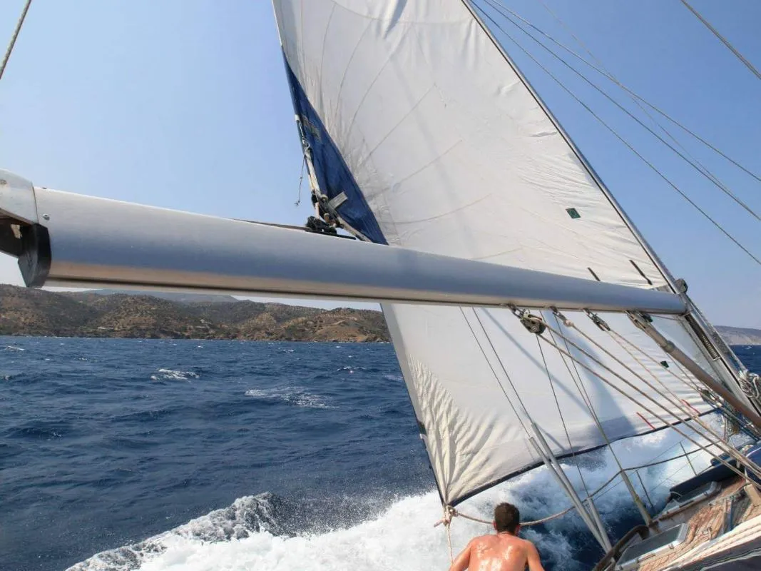 Exterior view of Alexandros II, a Ocean Star 56.1 sailboat at Athens, Greece